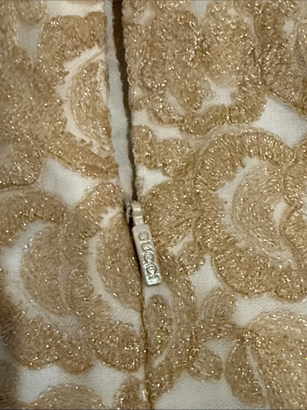 Gucci Girls' Gold Lace Shift Dress